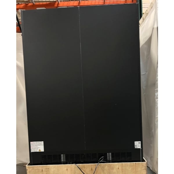 Scratch and Dent Avantco GDS-47-HC 53" Black Sliding Glass Door Merchandiser Refrigerator with LED Lighting