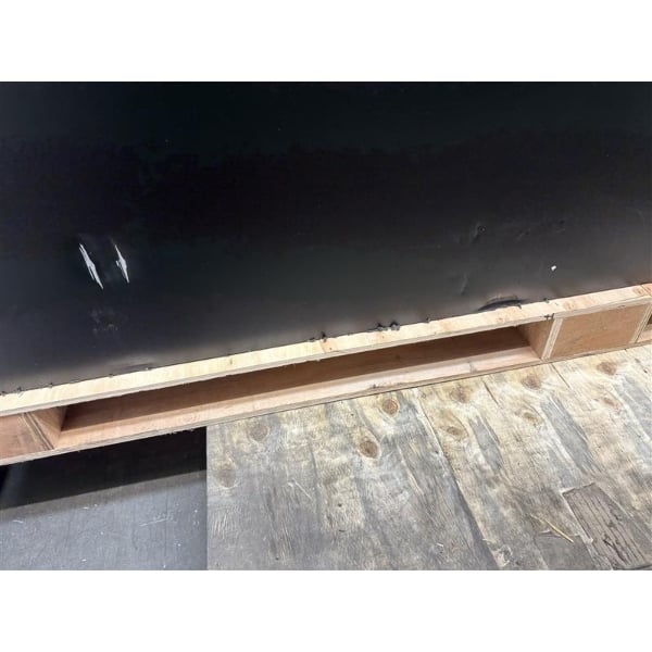 Scratch and Dent Avantco UBB-4G-HC 90" Black Counter Height Glass Door Back Bar Refrigerator with LED Lighting