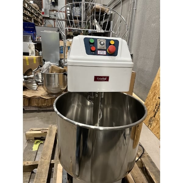Scratch and Dent Estella SM60 60 Qt. / 88 lb. Two-Speed Spiral Dough Mixer - 220V, 4 hp
