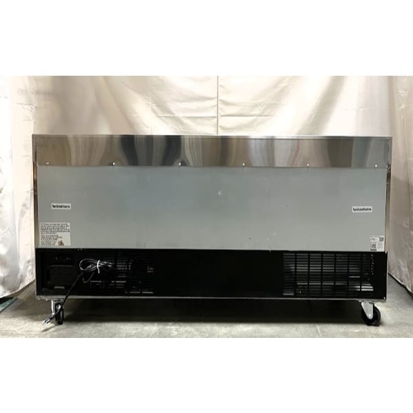 Scratch and Dent Avantco SS-WT-72R-HC 72" Three Door Worktop Refrigerator with 3 1/2" Backsplash