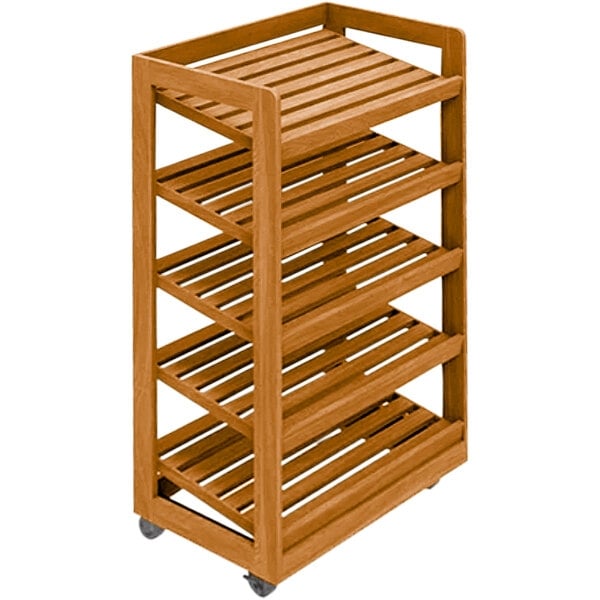 Scratch and Dent Marco Company 31" x 20 3/4" x 60 1/2" Honey Pine Bakery Display Shelving