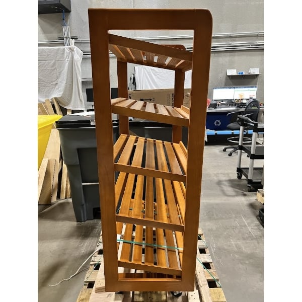 Scratch and Dent Marco Company 31" x 20 3/4" x 60 1/2" Honey Pine Bakery Display Shelving