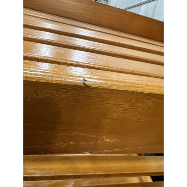 Scratch and Dent Marco Company 31" x 20 3/4" x 60 1/2" Honey Pine Bakery Display Shelving