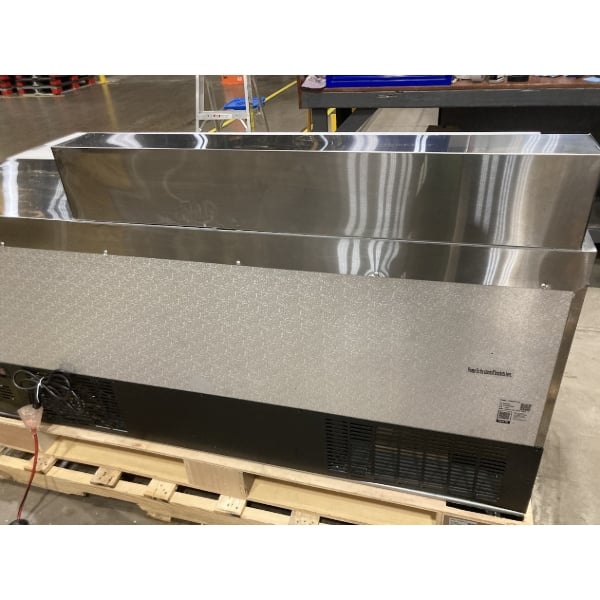 Scratch and Dent Avantco SS-PT-71-12-C 70" 3 Door Stainless Steel Refrigerated Sandwich Prep Table with Workstation and Extra Deep Cutting Board