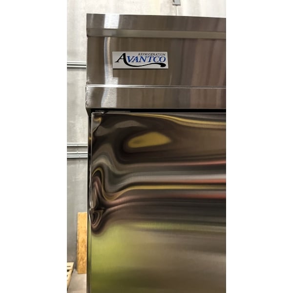 Scratch and Dent Avantco SS-3R-HC 81 5/16" Stainless Steel Solid Door Reach-In Refrigerator