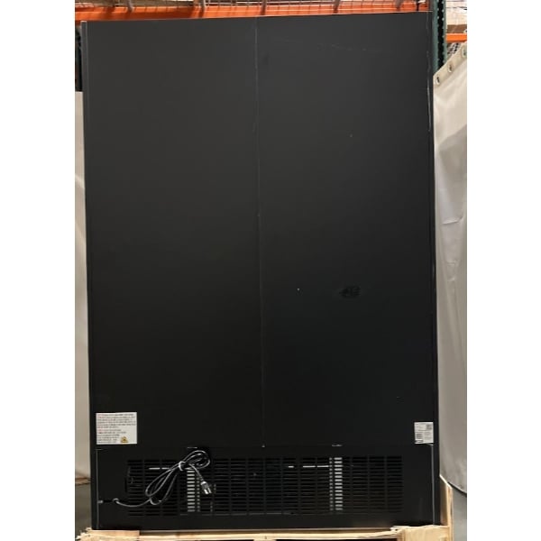 Scratch and Dent Avantco GDS-47-HC 53" Black Sliding Glass Door Merchandiser Refrigerator with LED Lighting