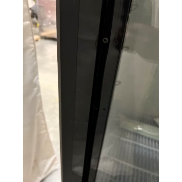 Scratch and Dent Avantco GDS-47-HC 53" Black Sliding Glass Door Merchandiser Refrigerator with LED Lighting
