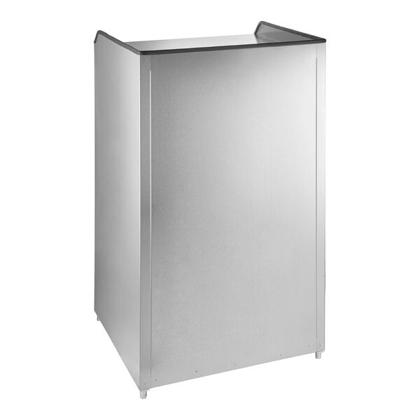 Scratch and Dent Lakeside 4310 Rectangular Stainless Steel Waste Station with Front Access - 26 1/2" x 23 1/4" x 45 1/2"