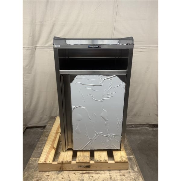Scratch and Dent Lakeside 4310 Rectangular Stainless Steel Waste Station with Front Access - 26 1/2" x 23 1/4" x 45 1/2"