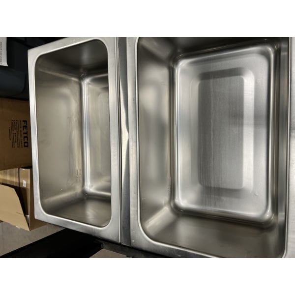 Scratch and Dent ServIt FW200D 12" x 20" Full Size Dual Well Electric Countertop Food Warmer with Digital Controls - 120V, 2000W
