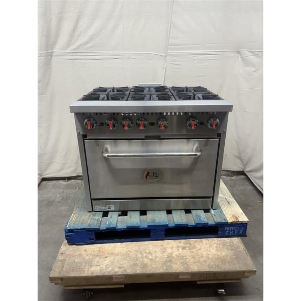 Scratch and Dent Cooking Performance Group S36-N Natural Gas 6 Burner 36" Range with Standard Oven - 210,000 BTU
