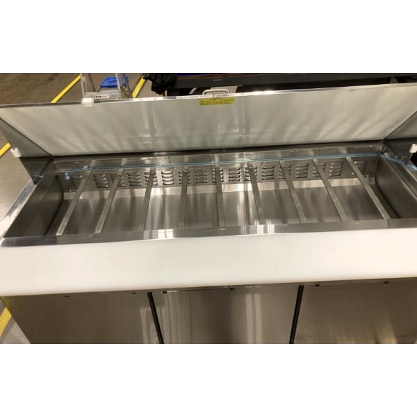Scratch and Dent Avantco APT-71M-HC 70" 3 Door Mega Top Refrigerated Sandwich Prep Table