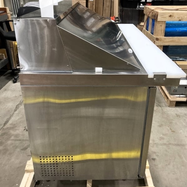 Scratch and Dent Avantco APT-71M-HC 70" 3 Door Mega Top Refrigerated Sandwich Prep Table