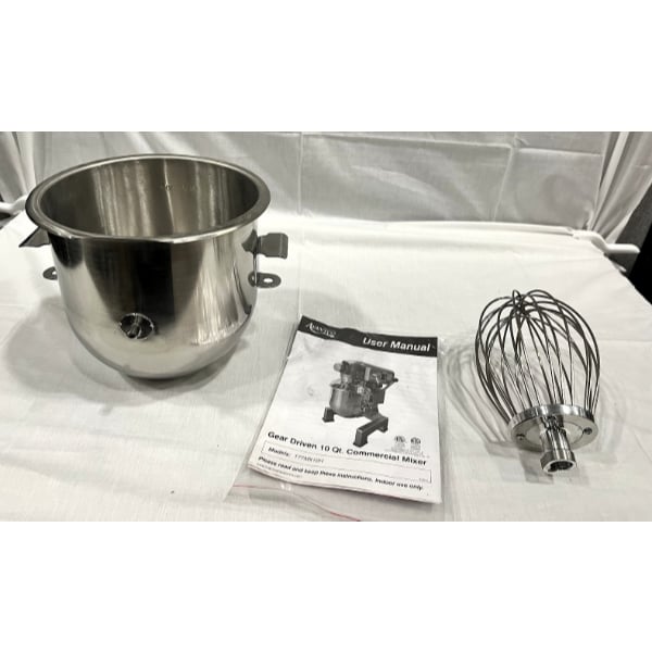 Scratch and Dent Avantco MX10H 10 Qt. Planetary Stand Mixer with Guard & Standard Accessories - 120V, 3/4 hp