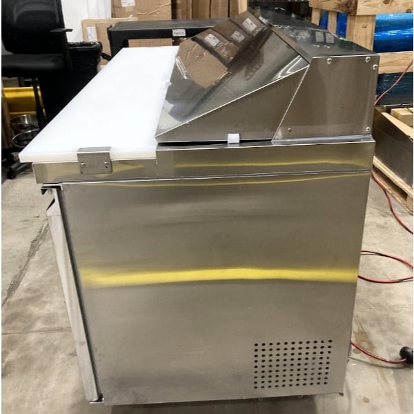 Scratch and Dent Avantco SS-PT-60-HC 60" 2 Door Stainless Steel Refrigerated Sandwich Prep Table