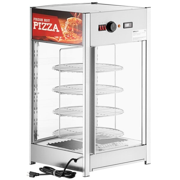 Scratch and Dent ServIt PDW12D1 12" Customizable Full-Service Pizza Warmer with 4-Shelf Rotating Rack