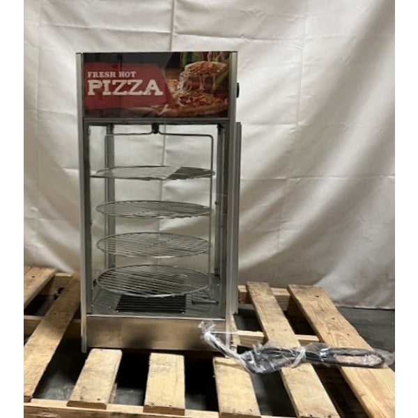 Scratch and Dent ServIt PDW12D1 12" Customizable Full-Service Pizza Warmer with 4-Shelf Rotating Rack