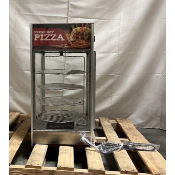 Scratch and Dent ServIt PDW12D1 12" Customizable Full-Service Pizza Warmer with 4-Shelf Rotating Rack