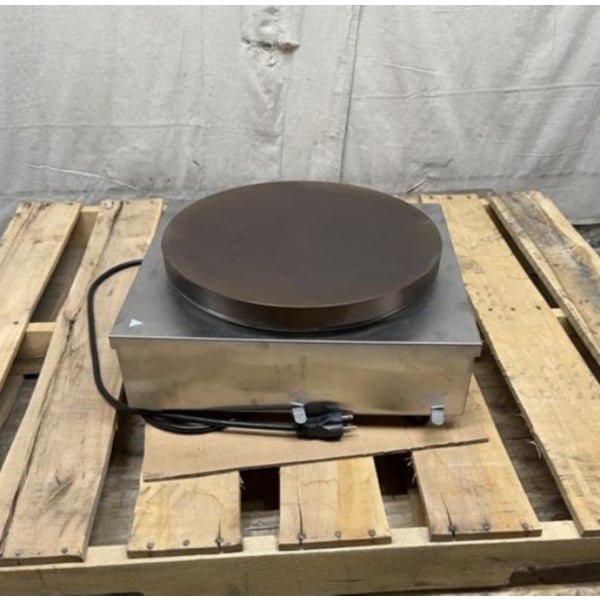 Scratch and Dent Krampouz CECIF4 15 3/4" Electric Cast Iron Crepe Maker - 240V / 3600W