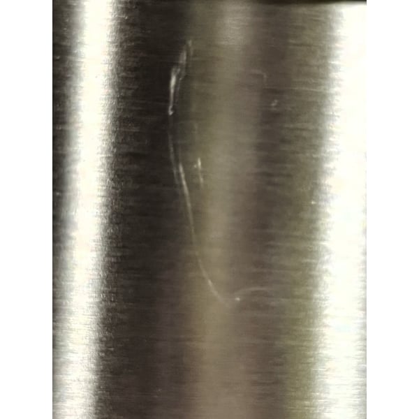 Scratch and Dent Rubbermaid® 1901999 Slim Jim Stainless Steel Black Accent Front Step-On Rectangular Trash Can with Single Rigid Plastic Liner - 96 Qt. / 24 Gallon