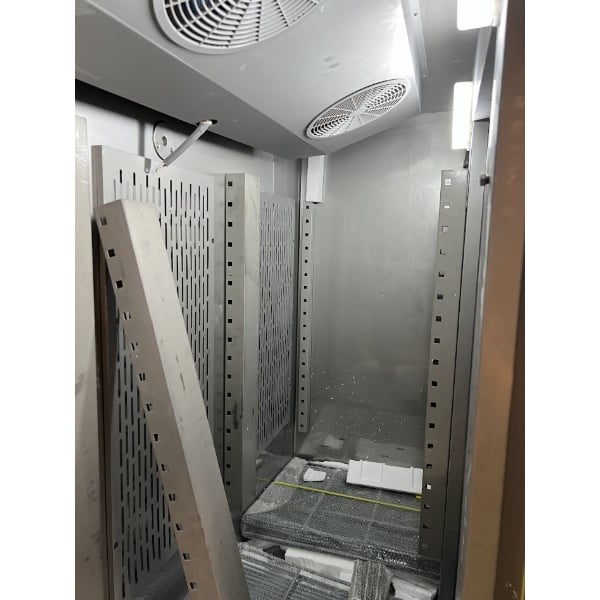 Scratch and Dent Avantco SS-3F-HC 81 5/16" Stainless Steel Solid Door Reach-In Freezer