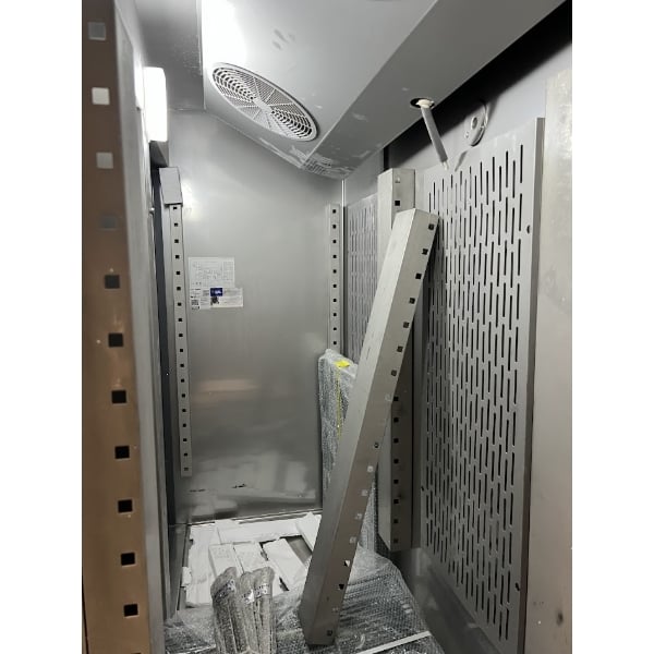 Scratch and Dent Avantco SS-3F-HC 81 5/16" Stainless Steel Solid Door Reach-In Freezer