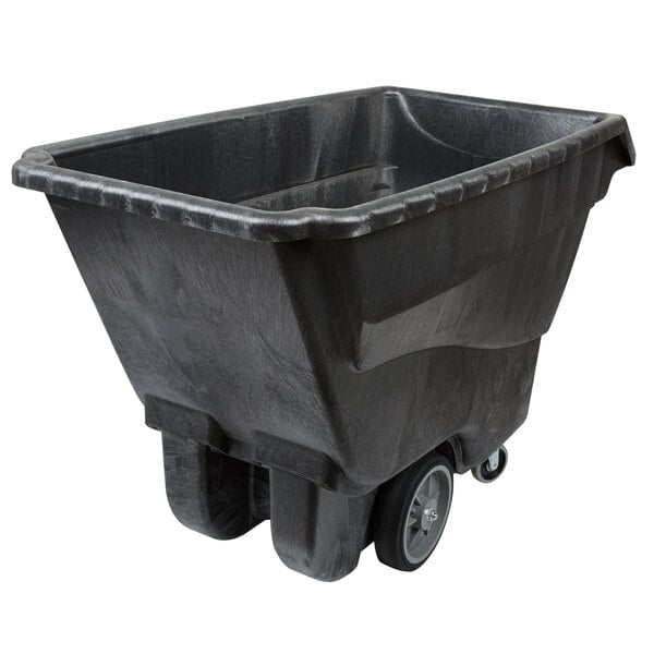 Scratch and Dent Rubbermaid® FG9T1600BLA Black 1.0 Cubic Yard Tilt Truck / Trash Cart (2100 lb.)