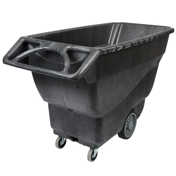 Scratch and Dent Rubbermaid® FG9T1600BLA Black 1.0 Cubic Yard Tilt Truck / Trash Cart (2100 lb.)