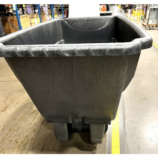 Scratch and Dent Rubbermaid® FG9T1600BLA Black 1.0 Cubic Yard Tilt Truck / Trash Cart (2100 lb.)
