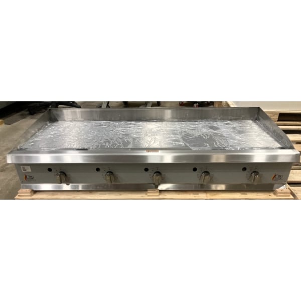 Scratch and Dent Cooking Performance Group GT-CPG-60-NL 60" Gas Countertop Griddle with Thermostatic Controls - 150,000 BTU