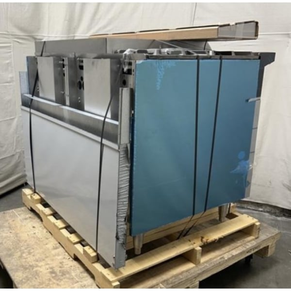Scratch and Dent U.S. Range U48-2G36SS Natural Gas 2 Burner 48" Range with 36" Manual Griddle and Cabinet Base - 118,000 BTU