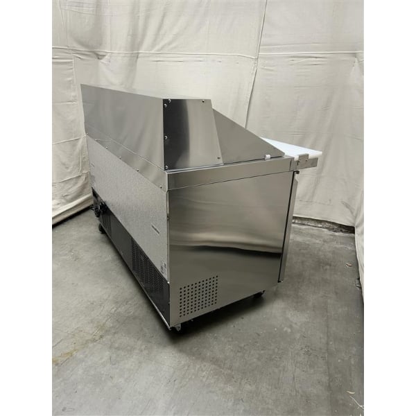 Scratch and Dent Avantco SS-PT-60M-HC 60" 2 Door Mega Top Stainless Steel Refrigerated Sandwich Prep Table