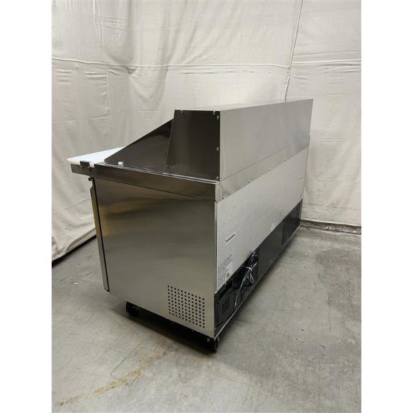 Scratch and Dent Avantco SS-PT-60M-HC 60" 2 Door Mega Top Stainless Steel Refrigerated Sandwich Prep Table