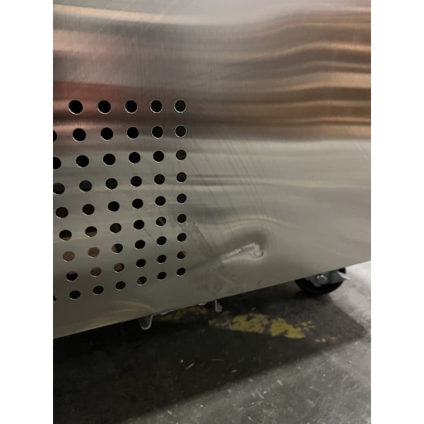 Scratch and Dent Avantco SS-WT-72R-HC 72" Three Door Worktop Refrigerator with 3 1/2" Backsplash