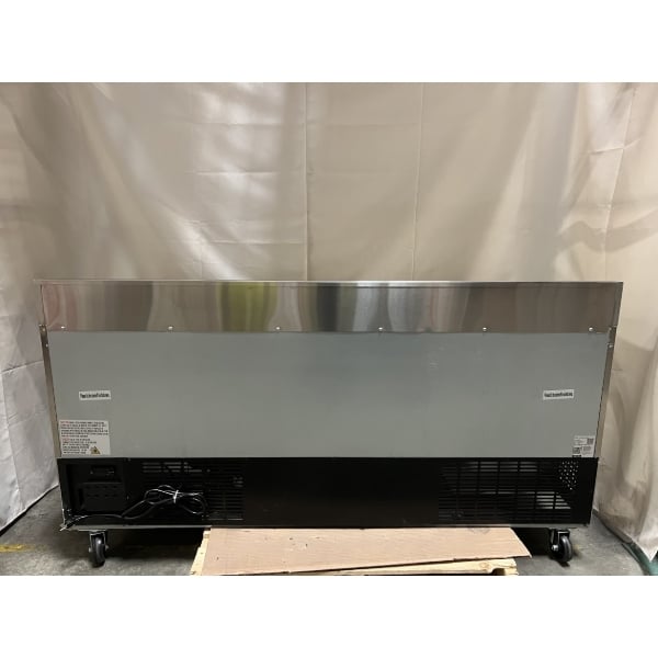 Scratch and Dent Avantco SS-WT-72R-HC 72" Three Door Worktop Refrigerator with 3 1/2" Backsplash