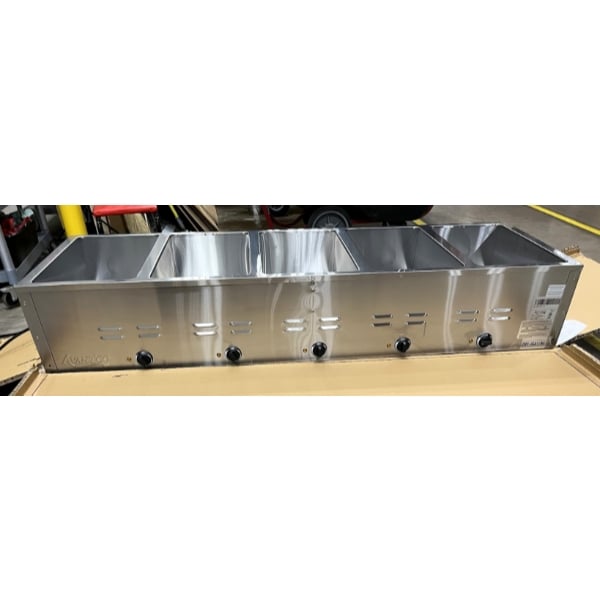 Scratch and Dent Avantco STE-5S Five Pan Open Well Electric Steam Table with Undershelf - 208/240V, 3750W