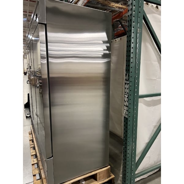 Scratch and Dent Avantco SS-3F-HC 81 5/16" Stainless Steel Solid Door Reach-In Freezer