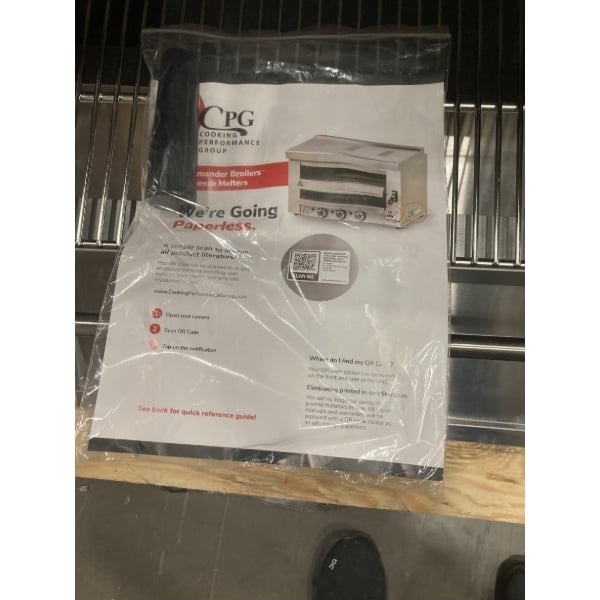 Scratch and Dent Cooking Performance Group S-36-SB-N 36" Natural Gas Infrared Salamander Broiler with 36" Heat Shield and Mounting Brackets - 36,000 BTU