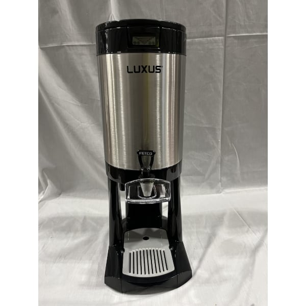 Scratch and Dent Fetco L4D-20 Luxus 2 Gallon Stainless Steel Coffee Server with Stand
