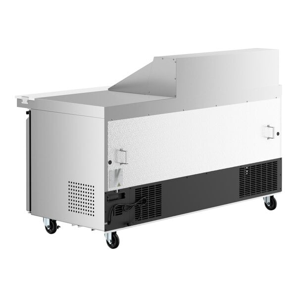 Scratch and Dent Avantco SS-PT-71M-18-HC 70" 3 Door Mega Top Stainless Steel Refrigerated Sandwich Prep Table with Workstation