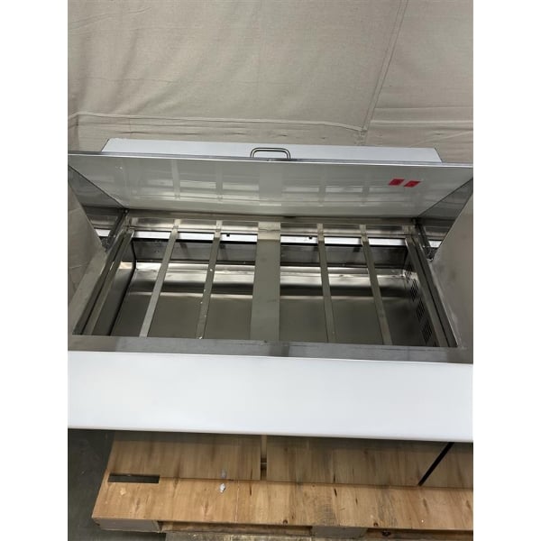 Scratch and Dent Avantco SS-PT-71M-18-HC 70" 3 Door Mega Top Stainless Steel Refrigerated Sandwich Prep Table with Workstation