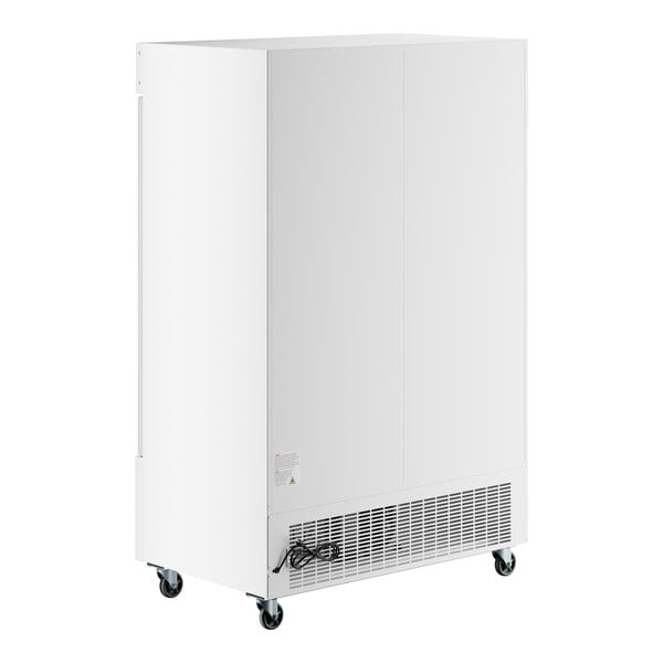 Scratch and Dent Avantco GDC-49-HC 53" White Swing Glass Door Merchandiser Refrigerator with LED Lighting