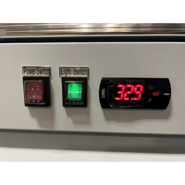 Scratch and Dent Avantco GDC-49-HC 53" White Swing Glass Door Merchandiser Refrigerator with LED Lighting