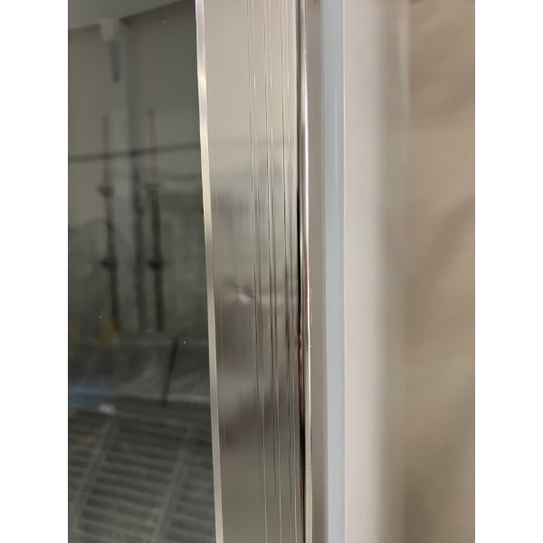 Scratch and Dent Avantco GDC-49-HC 53" White Swing Glass Door Merchandiser Refrigerator with LED Lighting
