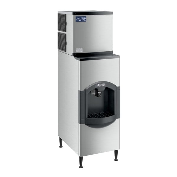 Scratch and Dent Avantco Ice KMC-H-322-HA 22" Air Cooled Modular Half Cube Ice Machine with Ice Dispenser - 350 lb.