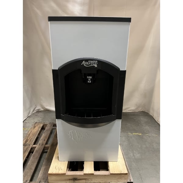 Scratch and Dent Avantco Ice KMC-H-322-HA 22" Air Cooled Modular Half Cube Ice Machine with Ice Dispenser - 350 lb.