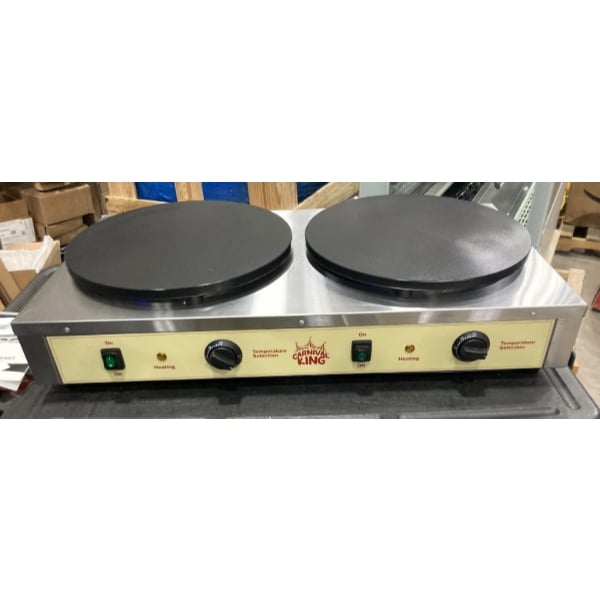 Scratch and Dent Carnival King TCM16DBL 16" Dual Non-Stick Crepe Maker - 208/240V