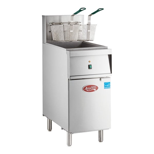Scratch and Dent Avantco EF40-240-3 40 lb. Electric Floor Fryer - 240V, 3 Phase