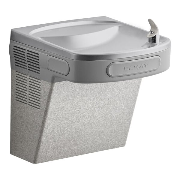 Scratch and Dent Zurn Elkay EZS8L Light Gray Granite 8 GPH Wall Mount Non-Filtered Drinking Fountain with Extra Deep Basin and Vinyl Finish - 115V - Chilled