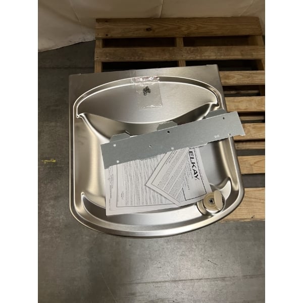 Scratch and Dent Zurn Elkay EZS8L Light Gray Granite 8 GPH Wall Mount Non-Filtered Drinking Fountain with Extra Deep Basin and Vinyl Finish - 115V - Chilled